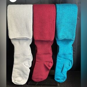 Claudine Sweater Thigh High Socks Burgundy